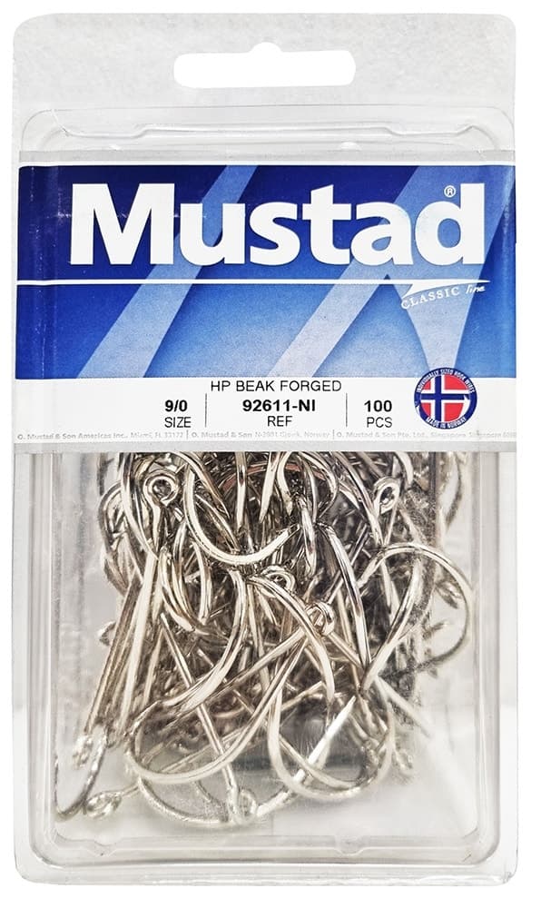 Anzol Mustad 92611-Ni Tamanho 9 com 100 Peças