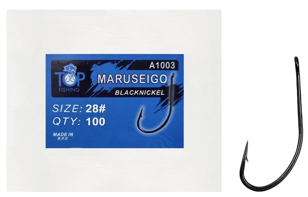 Anzol Top Fishing Maruseigo Black Nickel 28 com 100 Peças