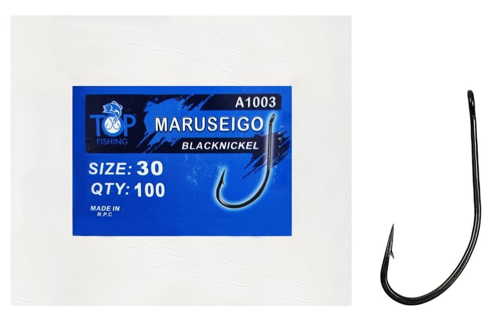 Anzol Maruseigo Black Nickel 30 com 100 Pçs Top Fishing
