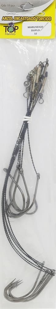 Anzol Top Fishing Maruseigo Duplo Encastoado 32 com 5 Peças