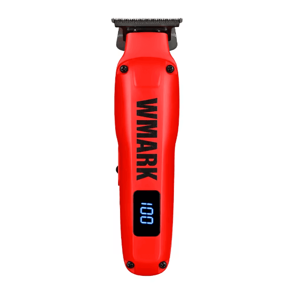 Aparador de Cabelo Wmark Ng-1205 7000Rpm 1200Mah Com Acessórios Recarregável Vermelho