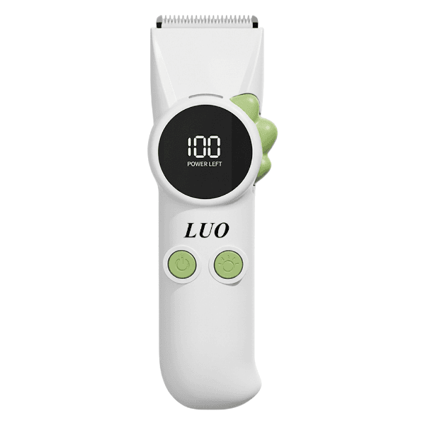 Aparador de Cabelo para Bebê Luo Lu-46017 Recarregável com Acessórios - Branco/Verde