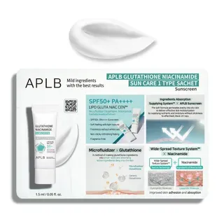 Protetor Solar Aplb Glutathione Niacinamide Sun Care Sachet 1.5ml