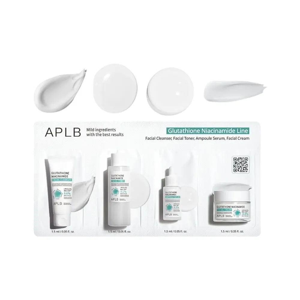 Aplb Kit Facial Glutathione Niacinamide Skin Care 4 Tipos Sachê 1.5ml X 4