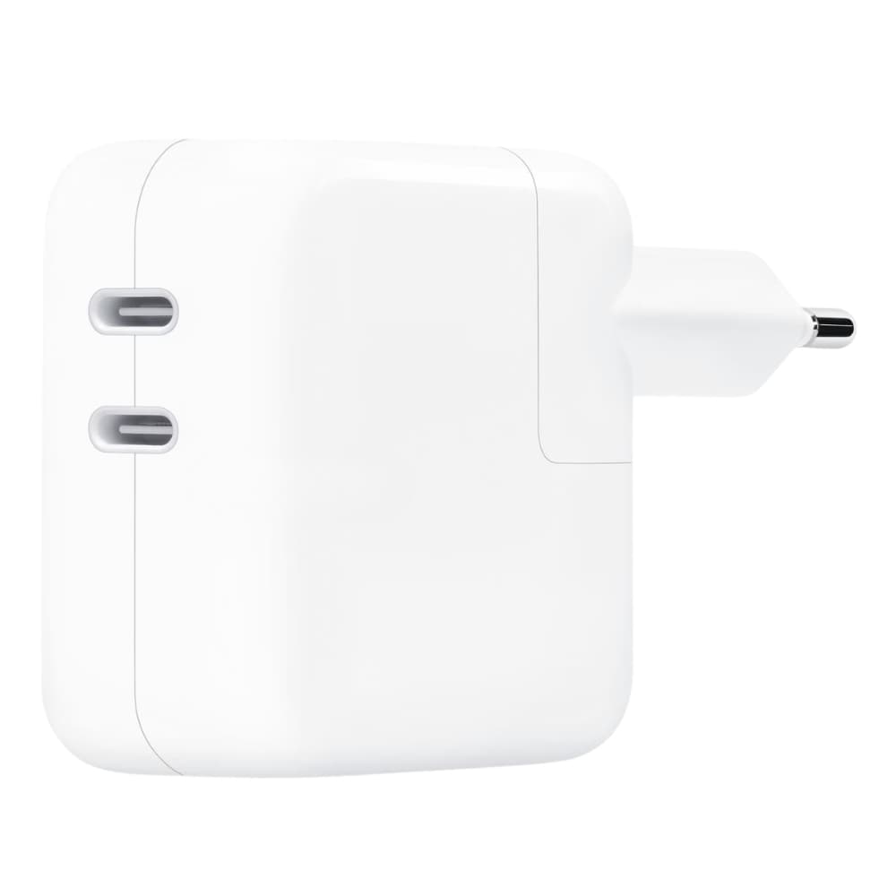 Adaptador de Energia Apple Power Adapter Dual USB-C MW2K3ZM/A 35W Branco