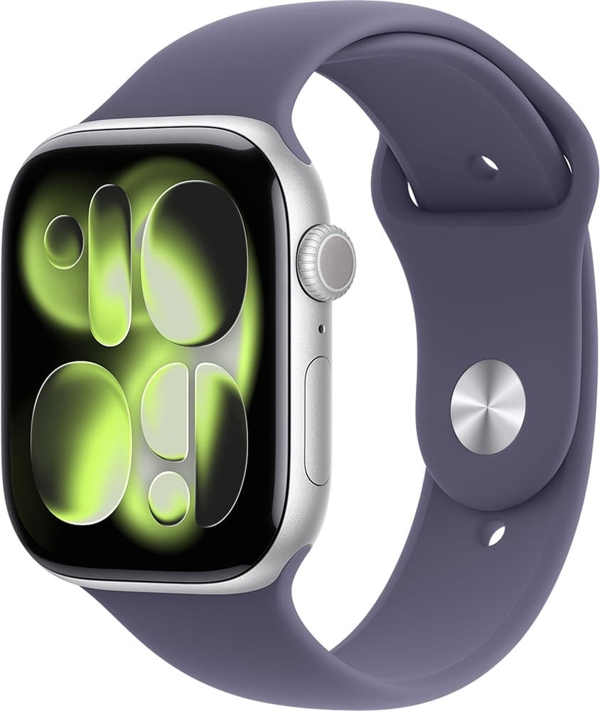 Smartwatch Apple Watch S11 (GPS) Caixa Alumínio Prateado 46MM Pulseira Esportiva Purple Fog M/L