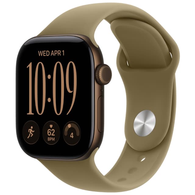 Smartwatch Apple Watch Series 12 42MM GPS Alumínio Bronze Escuro / Pulseira Esportiva Oliva