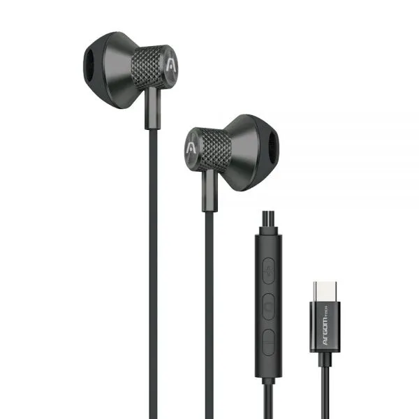 Fones de Ouvido Argom Arg-Hs-2032BK Tipo-C Mic Preto