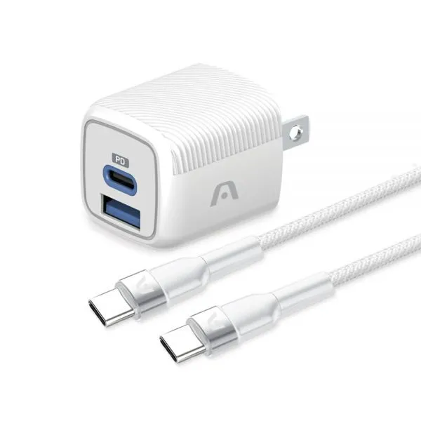 Carregador Argom Volta P40 Tipo C/Tipo-A Arg-Ac-0155WT Branco