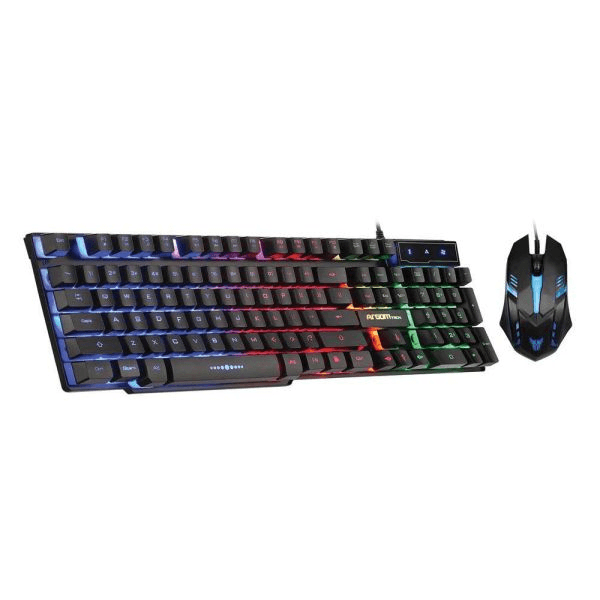 Teclado + Mouse Argom Arg-Kb-2051BK RGB Gaming Inglês Preto