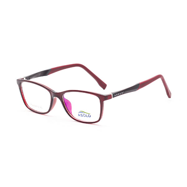 Armação para Óculos de Grau Asolo 1704 C2 Tam. 50-18-143mm - Vermelho/Preto
