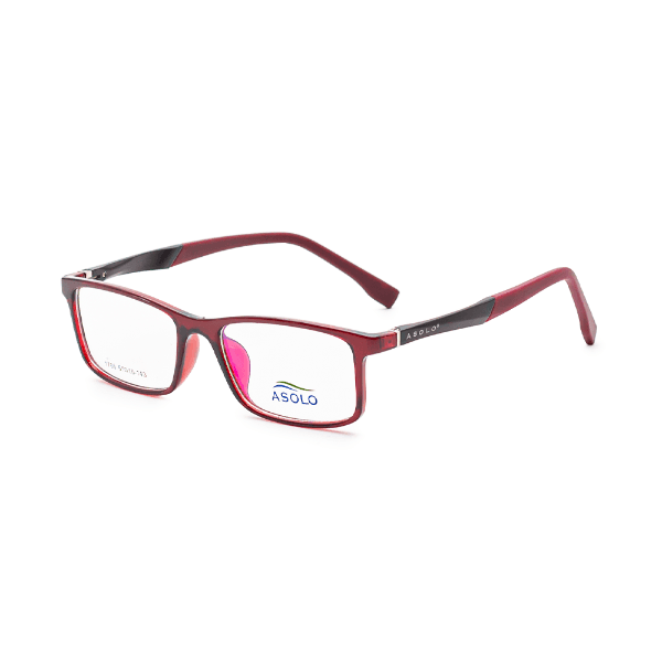 Armação para Óculos de Grau Asolo 1706 C2 Tam. 51-16-143mm - Vermelho/Preto