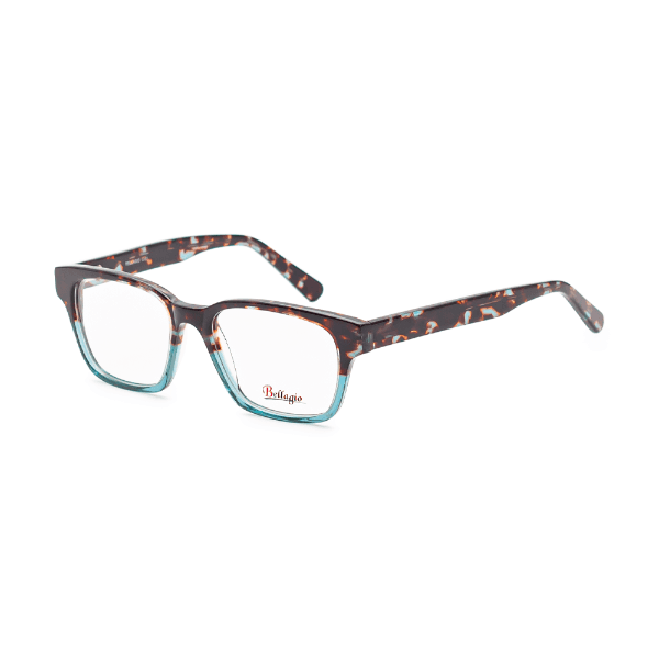 Armação para Óculos de Grau Bellagio 805 C-01 Tam. 55-18-140mm - Animal Print/Azul