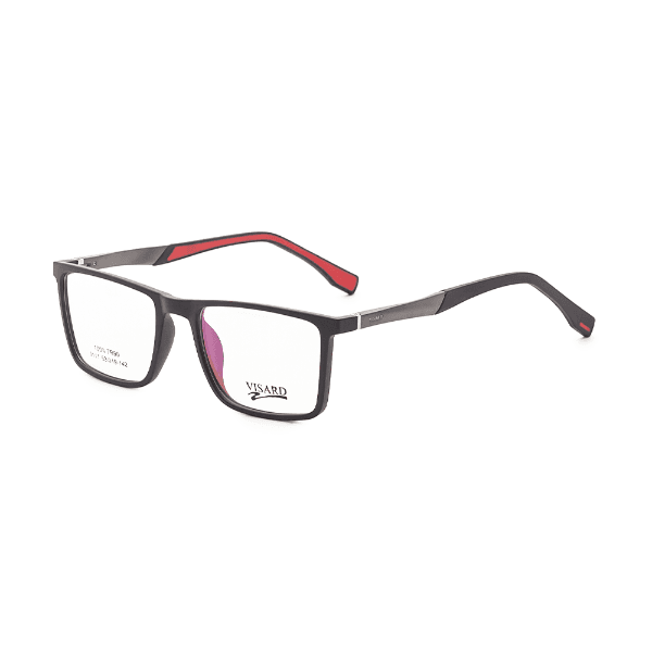 Armação para Óculos de Grau Visard 9111 C-7 Tam. 53-19-142MM - Preto/Vermelho