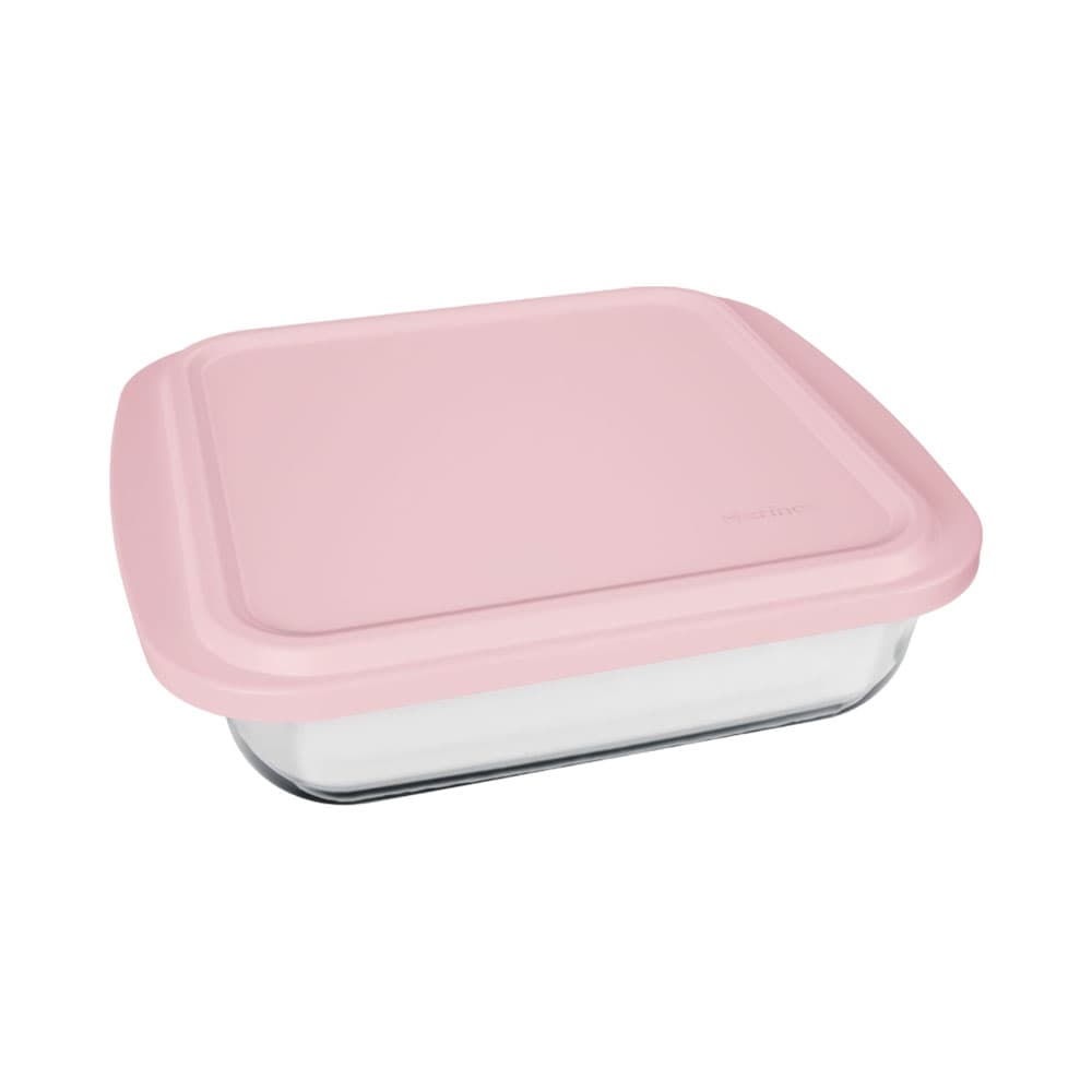 Assadeira Quadrada de Vidro Marinex com Tampa 1.1L