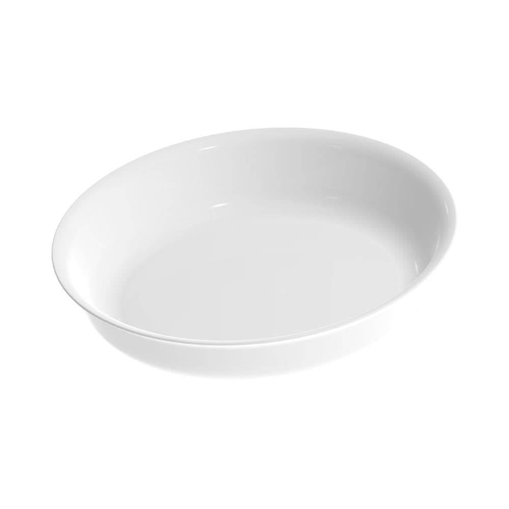 Assadeira Redonda de Vidro Marinex Opaline 2L Branca