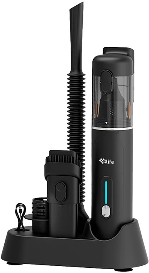 Aspirador de Pó Portátil Recarregável 4Life SopraVac 2 Em 1 FL102PW 90W Preto