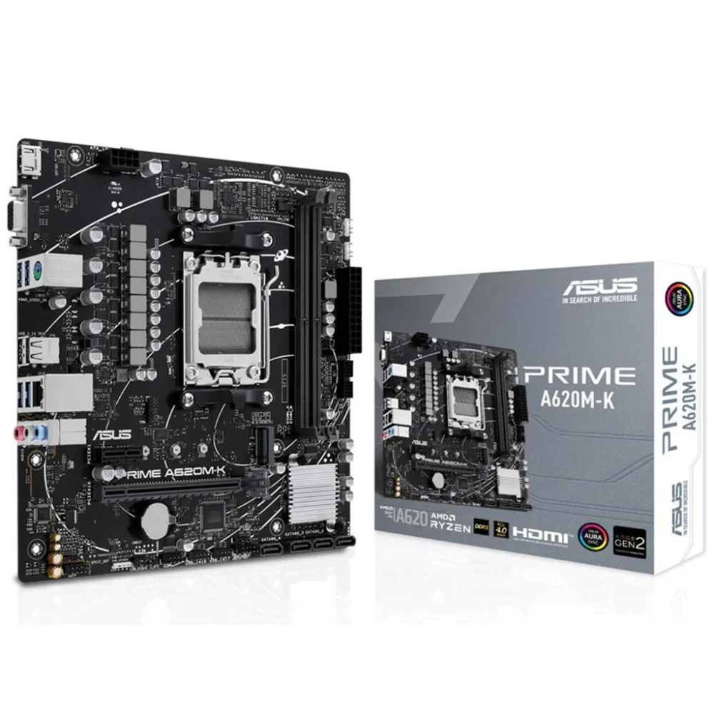 Placa-mãe Asus Prime A620M-K HDMI/DDR5/ARGB Gen2