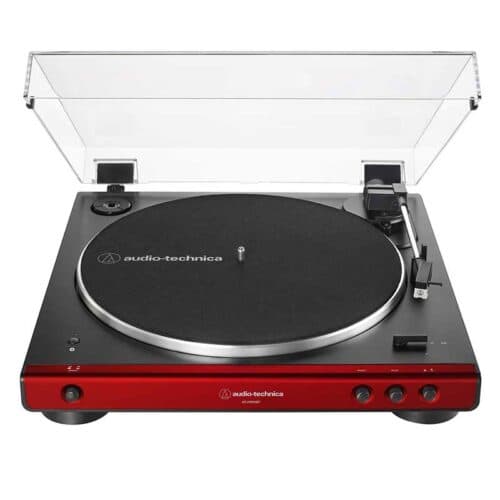 Toca-discos Audio Technica At-LP60XBT Bluetooth Preto/Vermelho