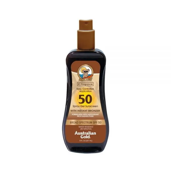Protetor Solar Australian Gold Bronzer Gel Instant Bronzer Spf 50 237ml