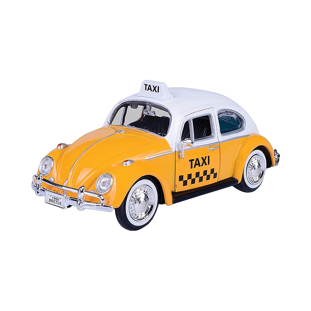 Carro de Coleção Motor Max 68023 Volkswagen Beetle Táxi 1966