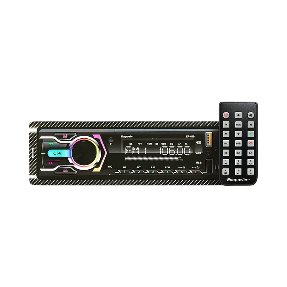 Auto Rádio Ecopower Ep-619 Bluetooth Preto