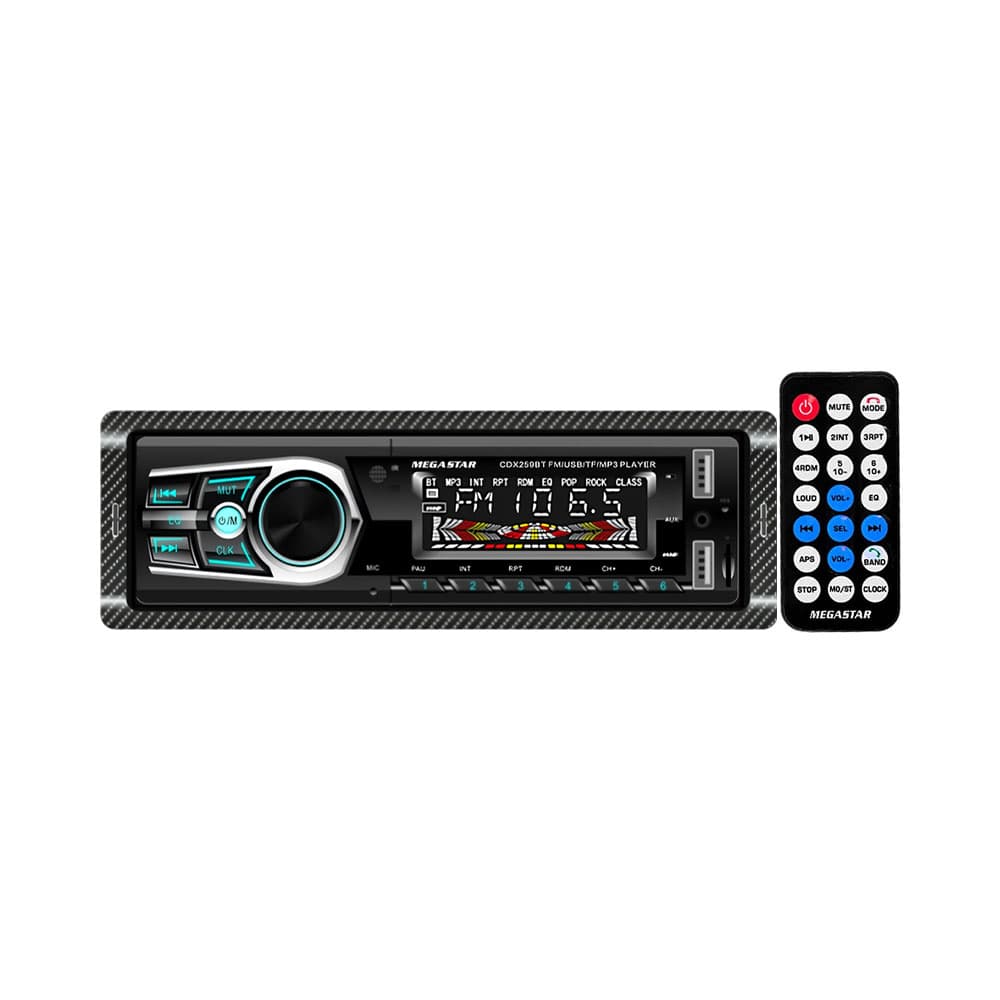 Auto Rádio Mega Star CDX259BT Bluetooth Preto