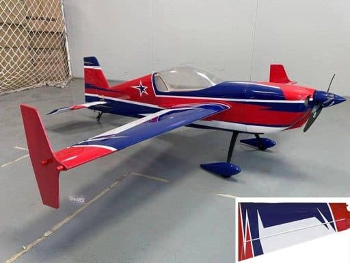Avião Aj Aircraft Raven 73" Sle Vermelho/Azul