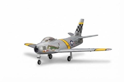 Avião Fms F-86 Huff 80MM Pnp Prateado FMS143PSL