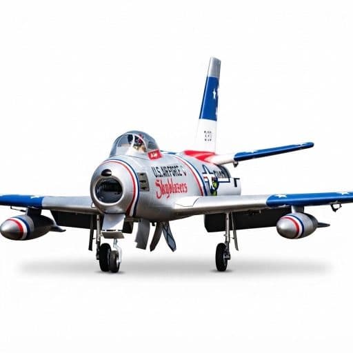 Avião Fms F-86 Skyblazer 80MM Jet Edf Azul Pnp