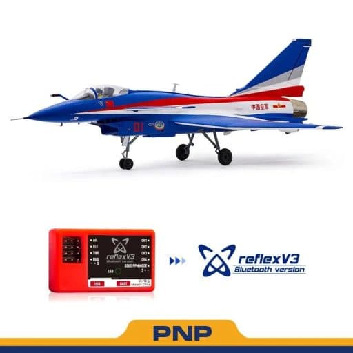 Avião Fms J-10 64MM Edf Pnp com Reflex V3