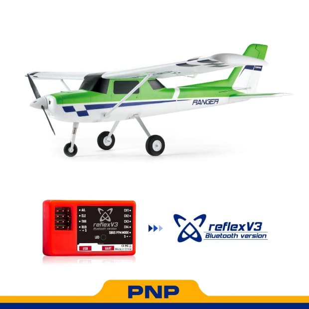 Avião Fms Ranger Ep V2 1220MM Pnp Reflex V3 Verde