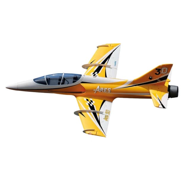 Avião Fw Ares 3D Yellow Ultra 8S 90MM Edf Jet PNP+Gyro FJ32322PG