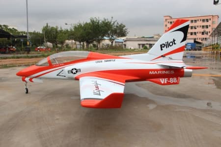 Avião Pilot Rc Viper Jet 73" (1.8M) Laranja/Preto/Branco