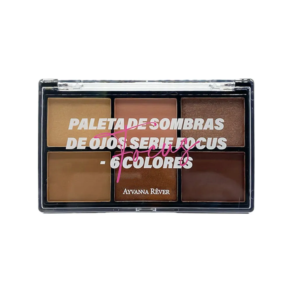 Paleta de Sombras Ayvanna Rever Serie Focus Latte Brown