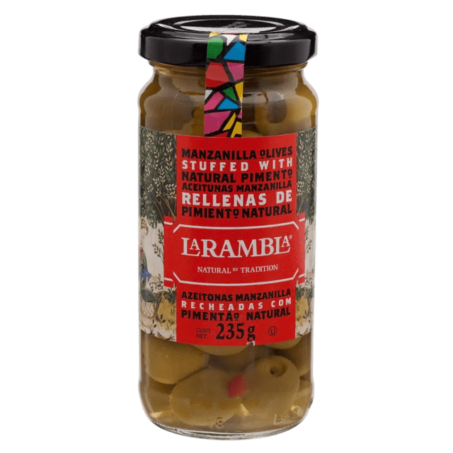Azeitonas Verdes La Rambla Recheadas de Pimenta 235G