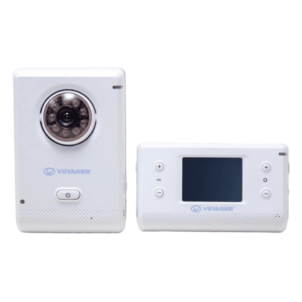 Babá Eletrônica Voyager Vr-882.4 2.4" WiFi 2.4G Microfone Branco/Azul