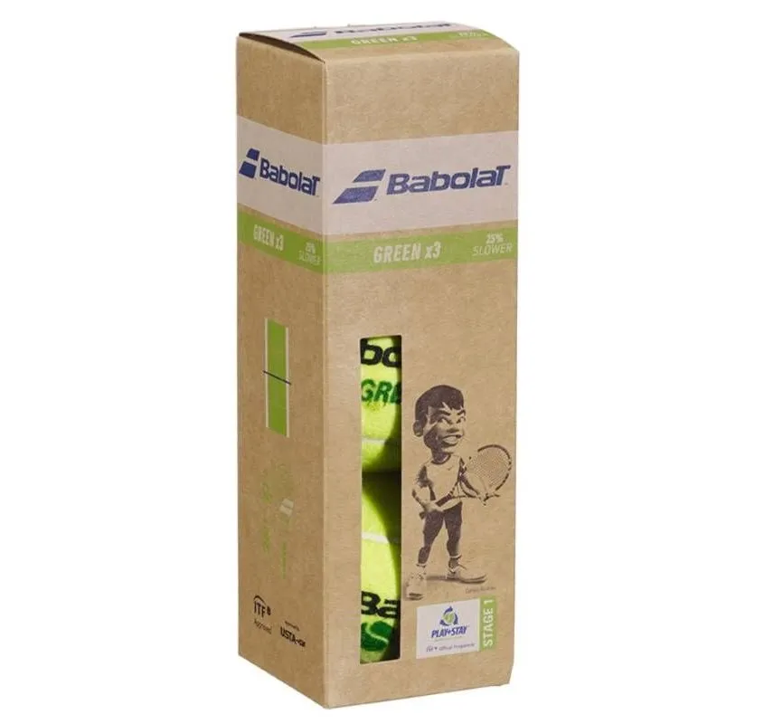 Babolat Bola para Tênis Verde X3