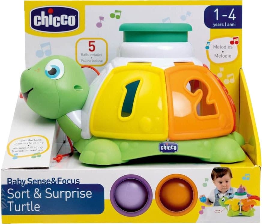 Brinquedo Chicco Baby Sense & Focus Sort & Surprise Turtle 2Em1