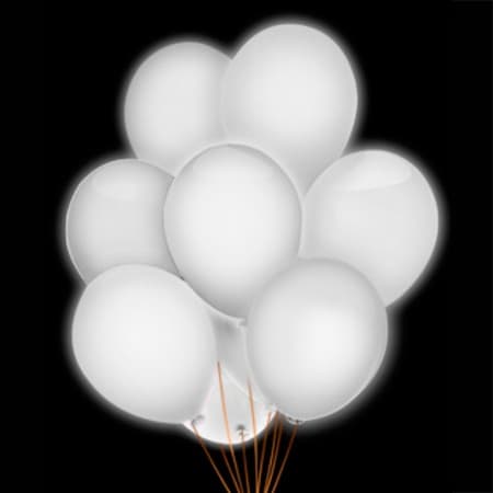Kit 5 Bolas de LED Iluminadas Branco Liso