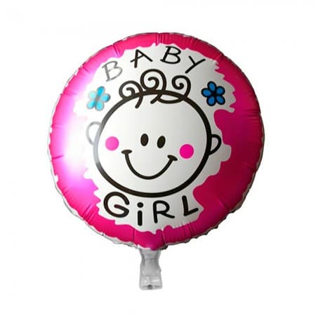 Balão para Festa Baby Girl Branco com Rosa