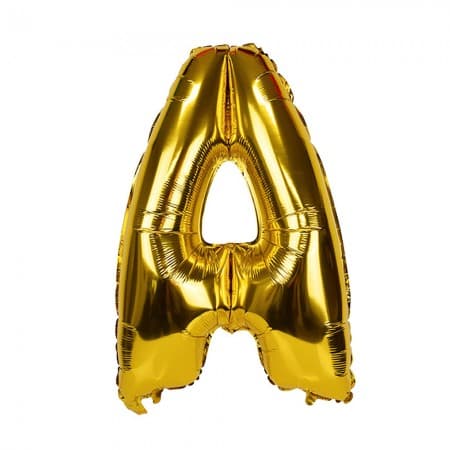 Balão para Festas Letra A T16 Dourado