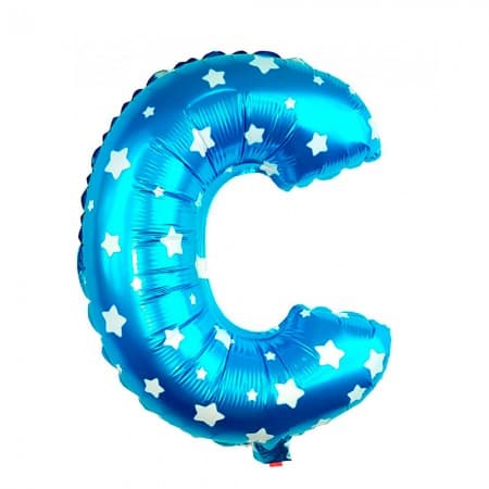 Balão para Festas Letra C T16 Azul