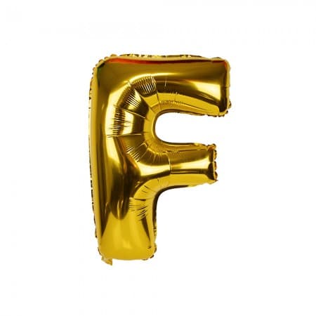 Balão Letra F Dourado T16