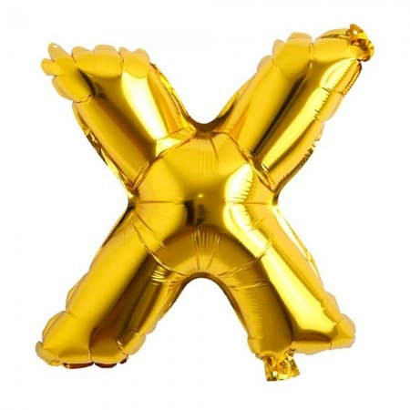 Balão para Festas Letra X T32 Dourado