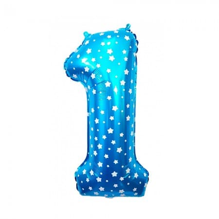 Balão para Festas Número 1 Azul T16