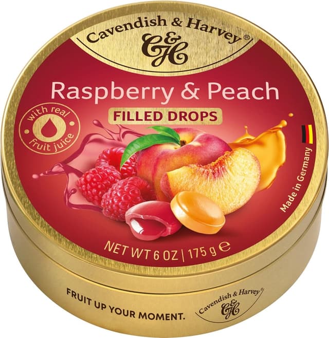Bala Cavendish & Harvey Raspberry & Peach Filled Drops - 175G