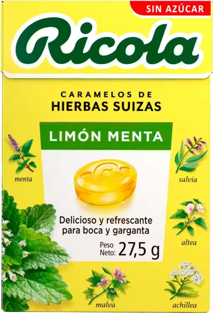 Bala Ricola Limão e Hortelã - 27,5G