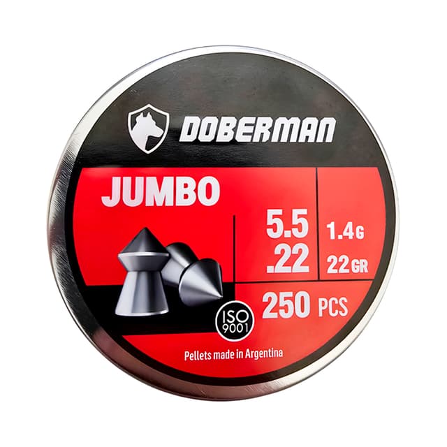 Chumbinho Doberman Jumbo 5.5Mm 1.4G 250 Peças