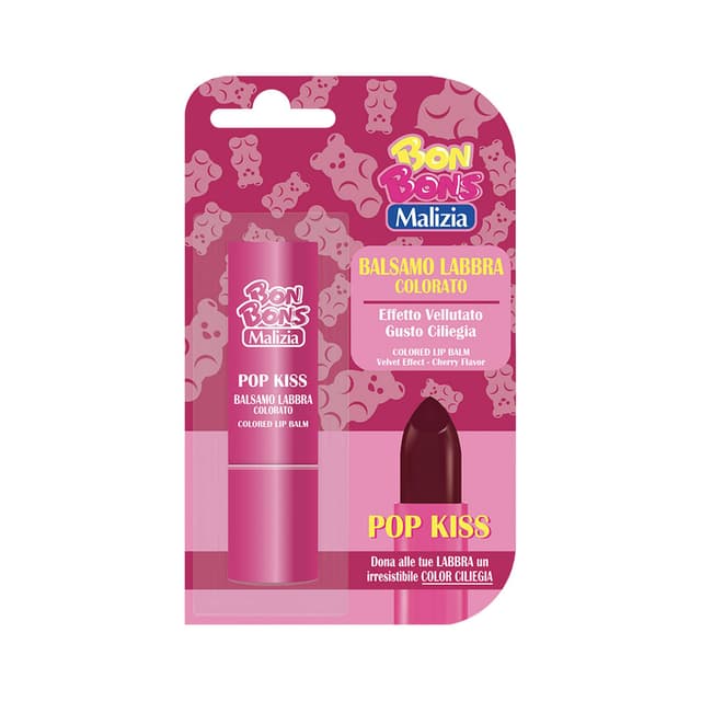 Bálsamo Labial Malizia Bon Bons Pop Kiss Cherry 3.5ml